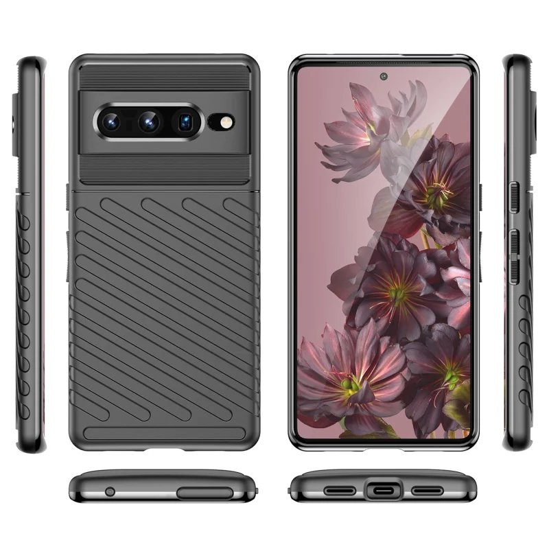 Thunder Case elastyczne pancerne etui pokrowiec Google Pixel 7 Pro czarny - obrazek 7