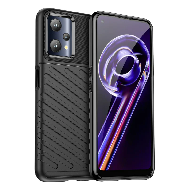 Thunder Case elastyczne pancerne etui pokrowiec Realme 9 Pro czarny