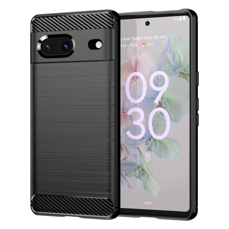 Carbon Case elastyczne etui pokrowiec Google Pixel 7 czarny