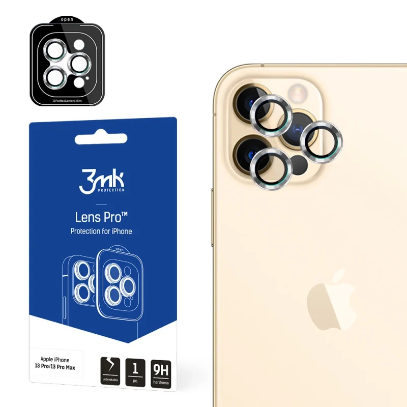 Osłona aparatu 3mk Lens Protection Pro na iPhone 12 Pro Max - srebrna