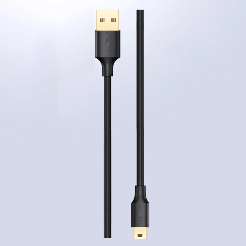 Ugreen 5-pinowy pozłacany kabel USB - mini USB 0,25m czarny (US132) - obrazek 4