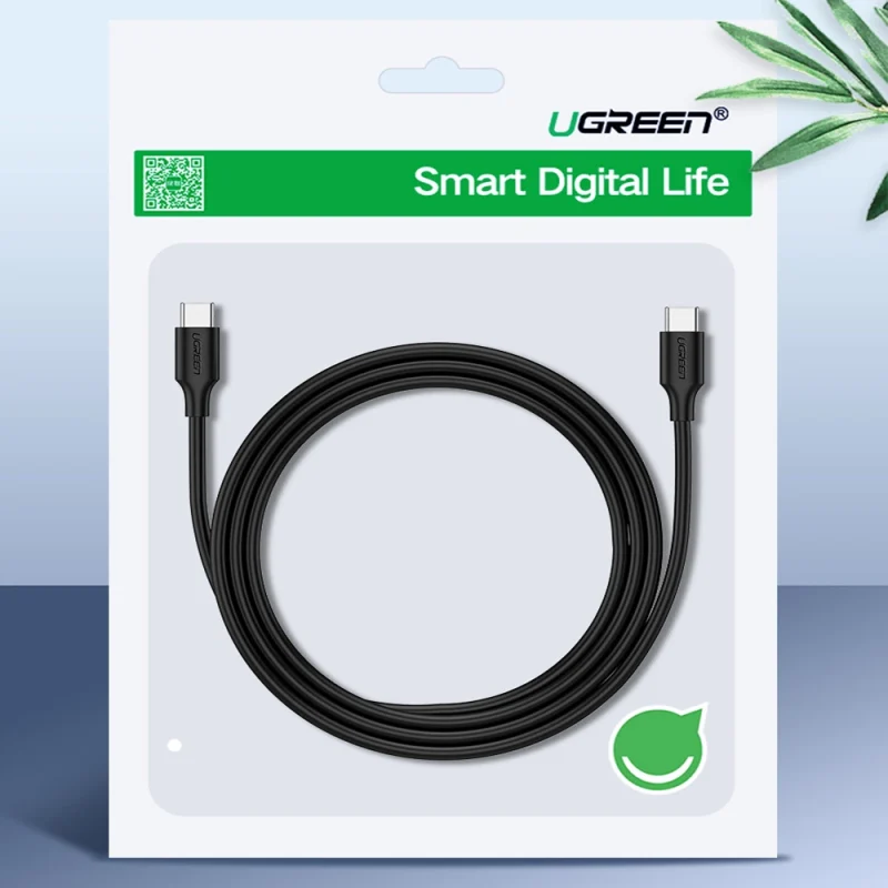 Kabel Ugreen US286 USB-C - USB-C PD QC 3A 480Mb/s 1,5m - czarny - obrazek 13