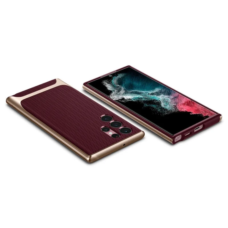 Etui Spigen Neo Hybrid na Samsung Galaxy S22 Ultra - burgundowe - obrazek 6