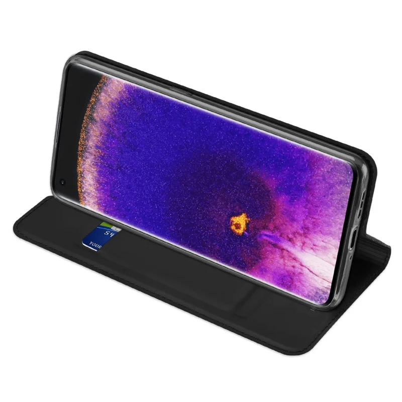 Dux Ducis Skin Pro etui z klapką Oppo Find X5 czarny - obrazek 4