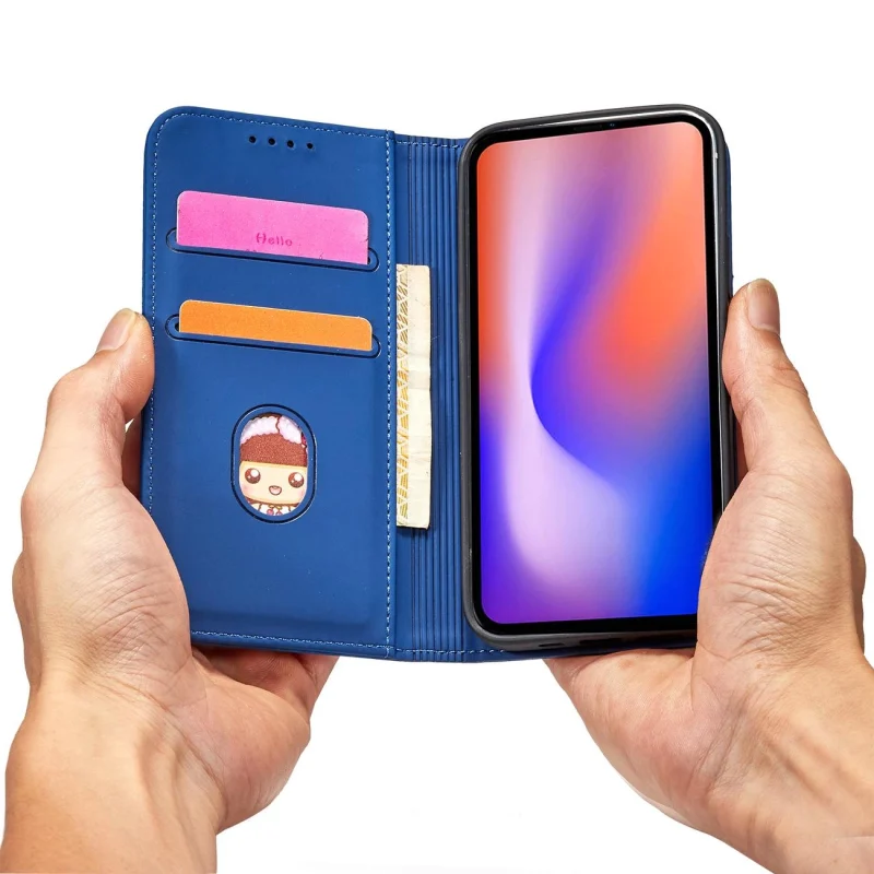 Magnet Card Case etui do iPhone 12 Pro Max pokrowiec portfel na karty kartę podstawka niebieski - obrazek 12