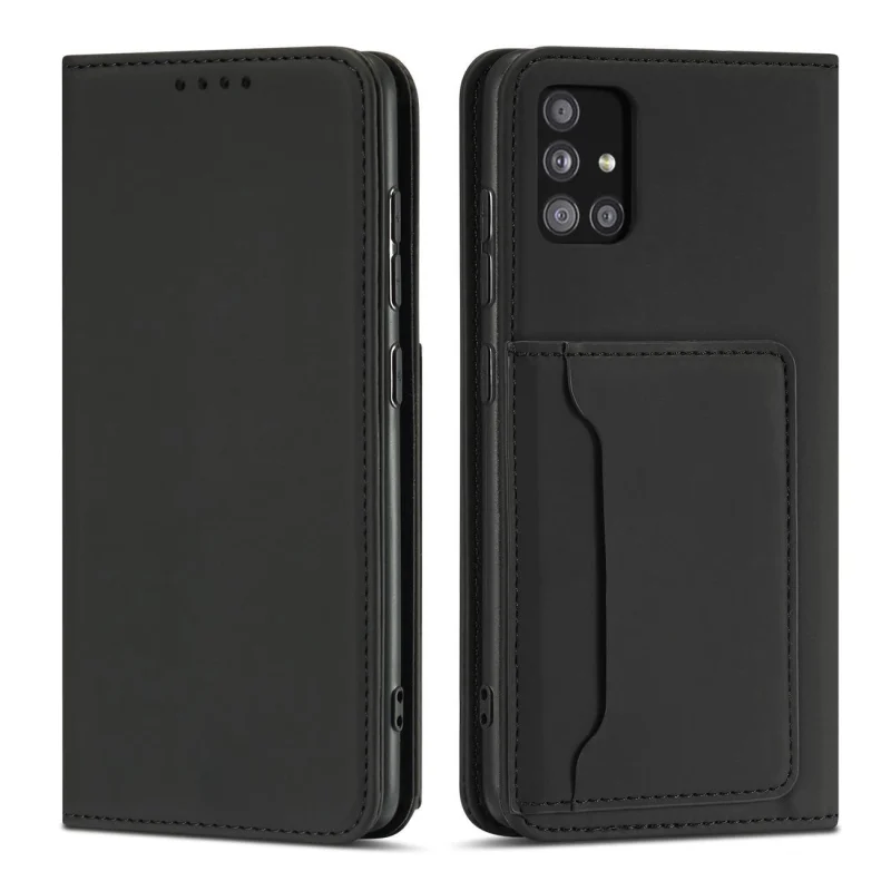 Magnet Card Case etui do Samsung Galaxy A13 5G pokrowiec portfel na karty kartę podstawka czarny