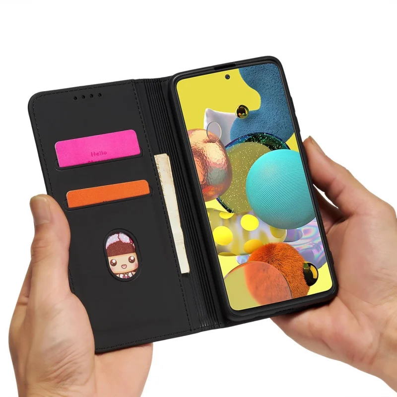 Magnet Card Case etui do Samsung Galaxy A13 5G pokrowiec portfel na karty kartę podstawka czarny - obrazek 11