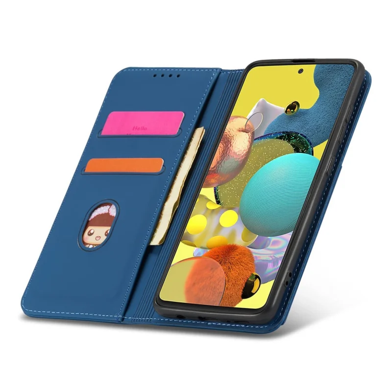 Magnet Card Case etui do Samsung Galaxy A13 5G pokrowiec portfel na karty kartę podstawka niebieski - obrazek 11