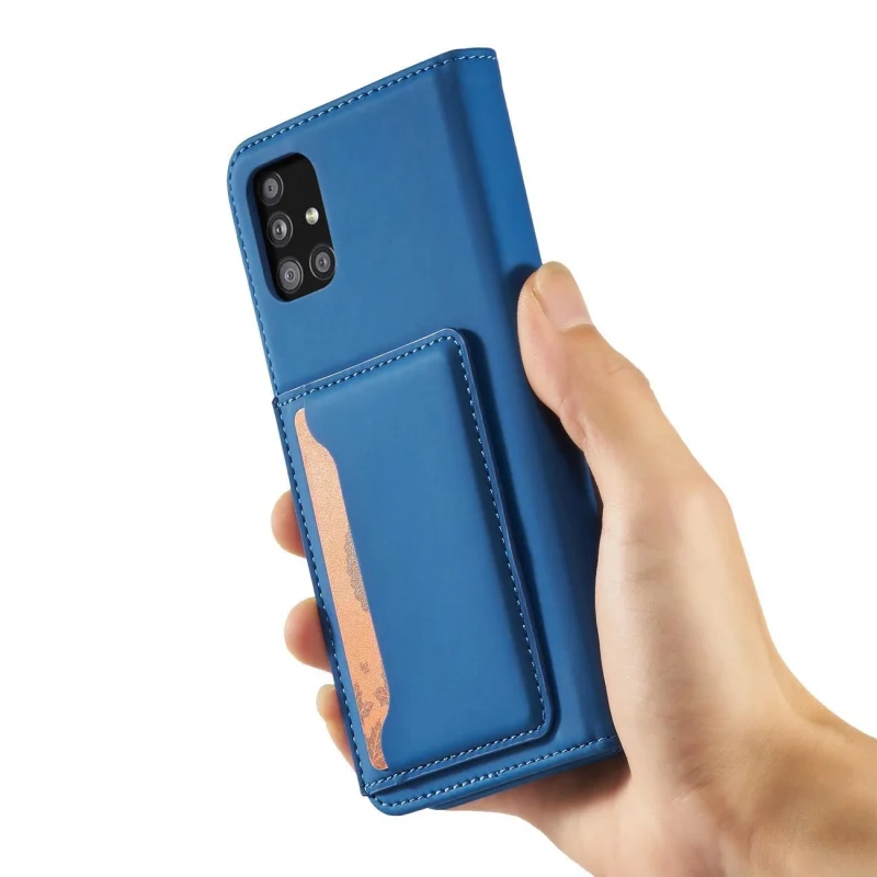 Magnet Card Case etui do Samsung Galaxy A13 5G pokrowiec portfel na karty kartę podstawka niebieski - obrazek 14