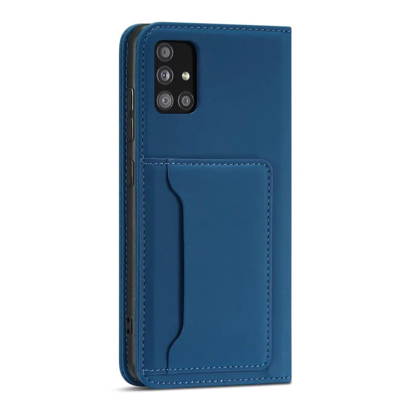 Magnet Card Case etui do Samsung Galaxy A13 5G pokrowiec portfel na karty kartę podstawka niebieski - obrazek 6