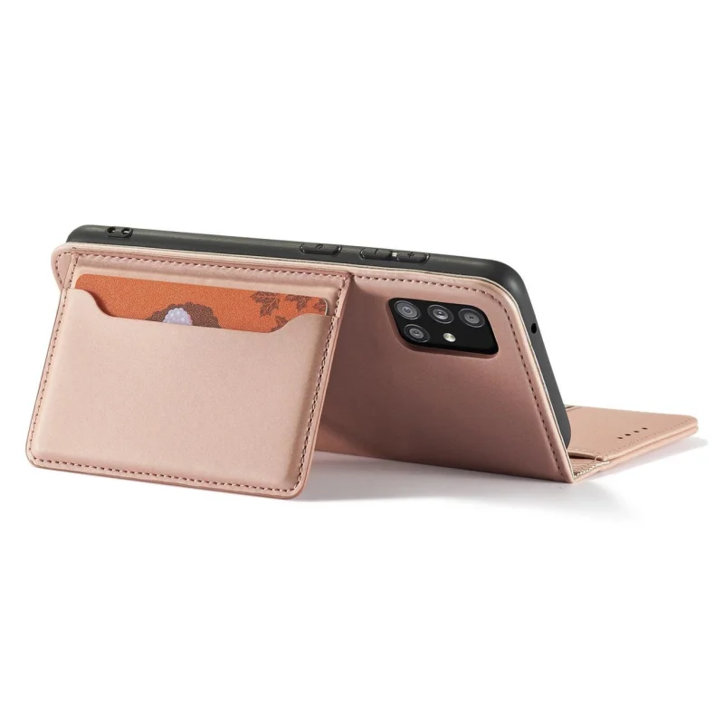 Magnet Card Case etui do Samsung Galaxy A13 5G pokrowiec portfel na karty kartę podstawka różowy - obrazek 11