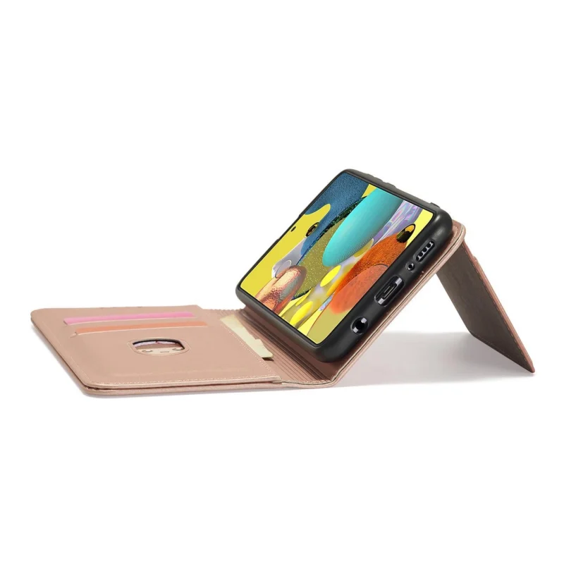 Magnet Card Case etui do Samsung Galaxy A13 5G pokrowiec portfel na karty kartę podstawka różowy - obrazek 9