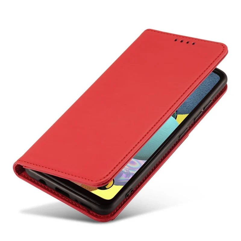 Magnet Card Case etui do Samsung Galaxy A13 5G pokrowiec portfel na karty kartę podstawka czerwony - obrazek 8