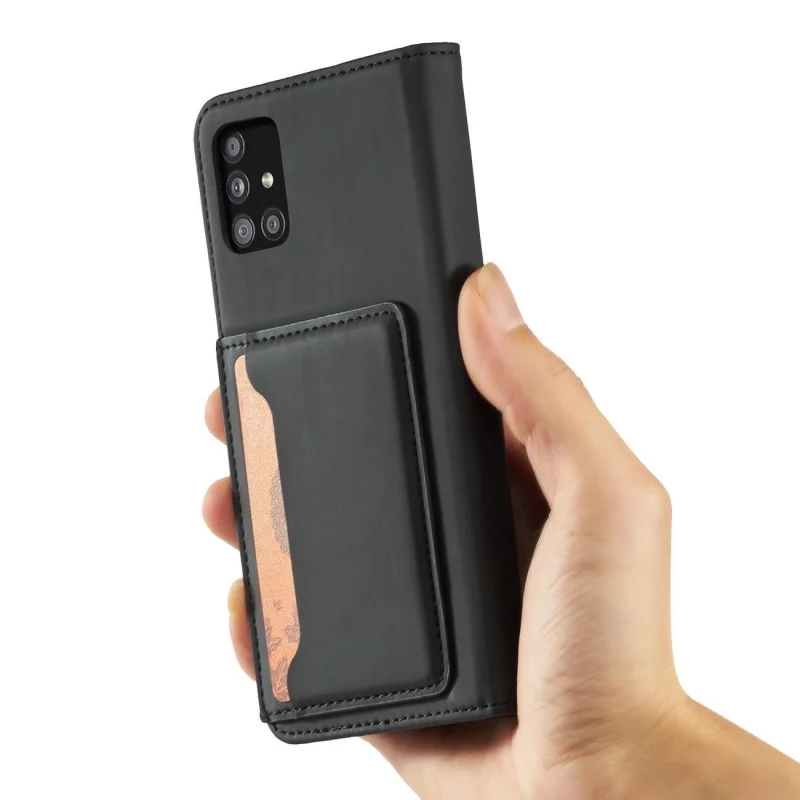 Magnet Card Case etui do Xiaomi Redmi Note 11 pokrowiec portfel na karty kartę podstawka czarny - obrazek 13