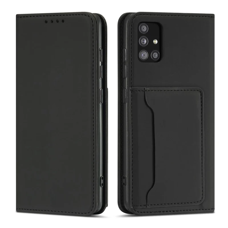 Magnet Card Case etui do Xiaomi Redmi Note 11 Pro pokrowiec portfel na karty kartę podstawka czarny