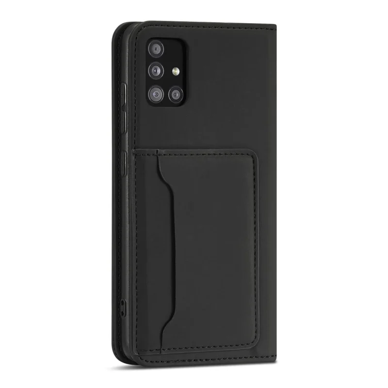 Magnet Card Case etui do Xiaomi Redmi Note 11 Pro pokrowiec portfel na karty kartę podstawka czarny - obrazek 6