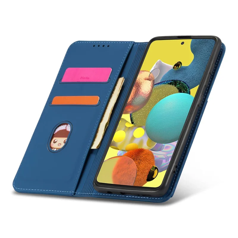 Magnet Card Case etui do Xiaomi Redmi Note 11 Pro pokrowiec portfel na karty kartę podstawka niebieski - obrazek 11