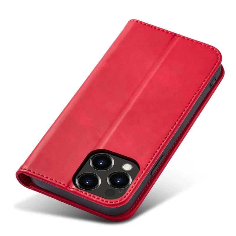 Magnet Fancy Case etui do iPhone 13 Pro Max pokrowiec portfel na karty kartę podstawka czerwony - obrazek 2