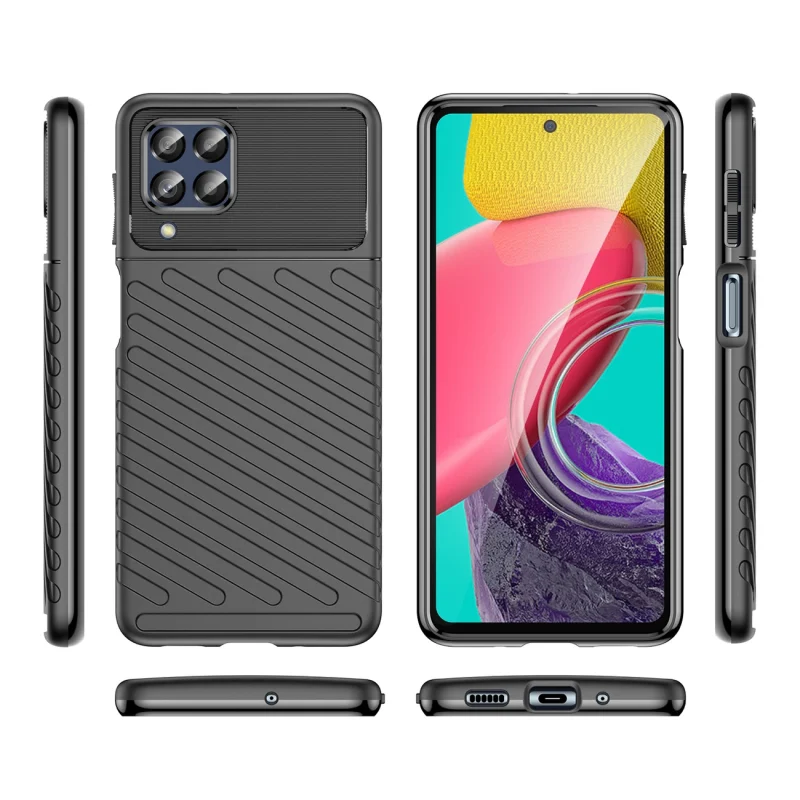 Thunder Case elastyczne pancerne etui pokrowiec Samsung Galaxy M53 5G czarny - obrazek 7