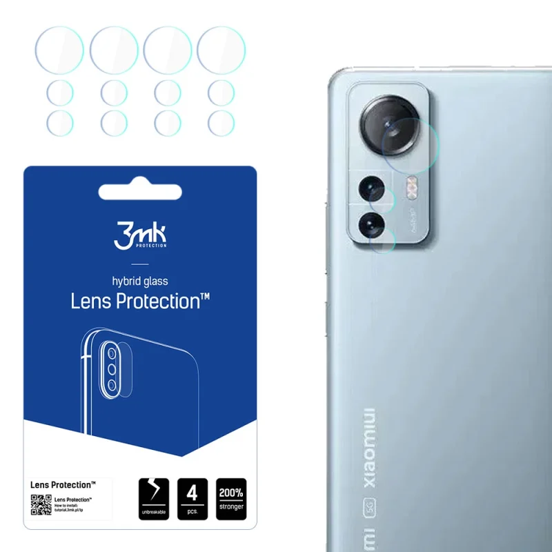 Szkło na aparat 3mk Lens Protection™ hybrydowe na Xiaomi 12 Lite