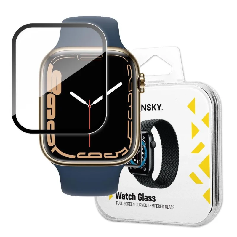 Wozinsky Watch Glass hybrydowe szkło do Apple Watch 7/8/9 41mm czarny