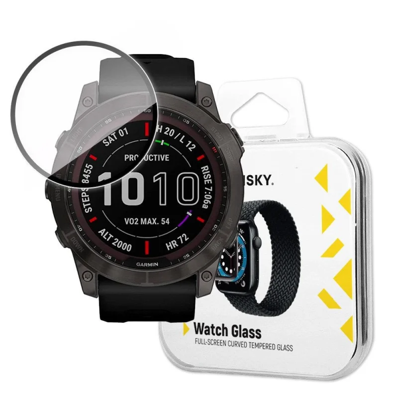 Wozinsky Watch Glass hybrydowe szkło do Garmin Fenix 7X czarny