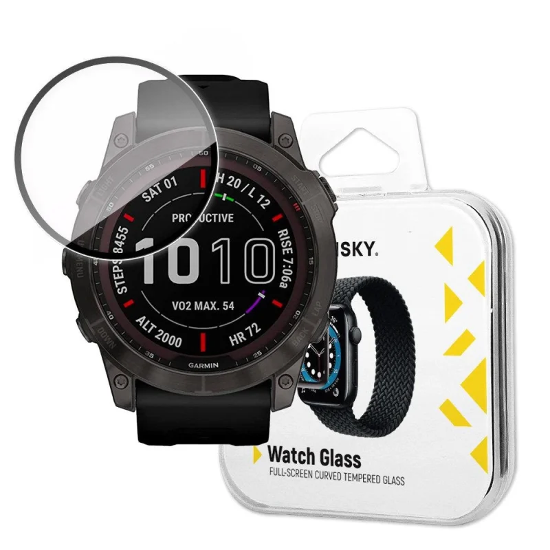 Wozinsky Watch Glass hybrydowe szkło do Garmin Fenix 7 czarny