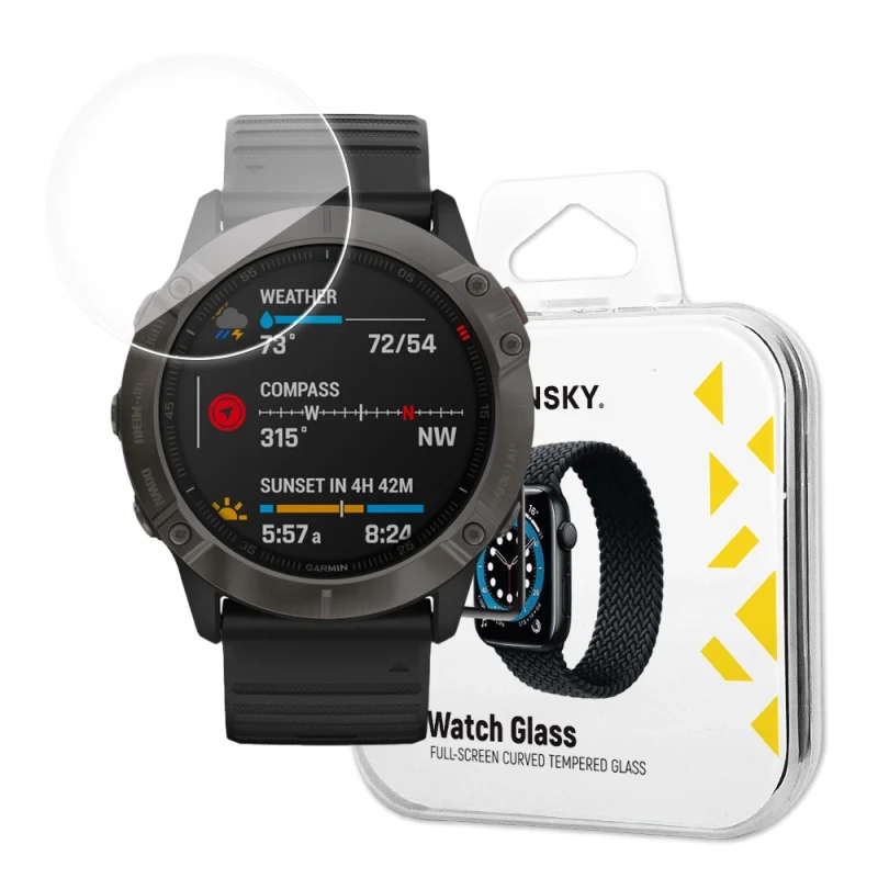 Wozinsky Watch Glass hybrydowe szkło do Garmin Fenix 6X przezroczysty