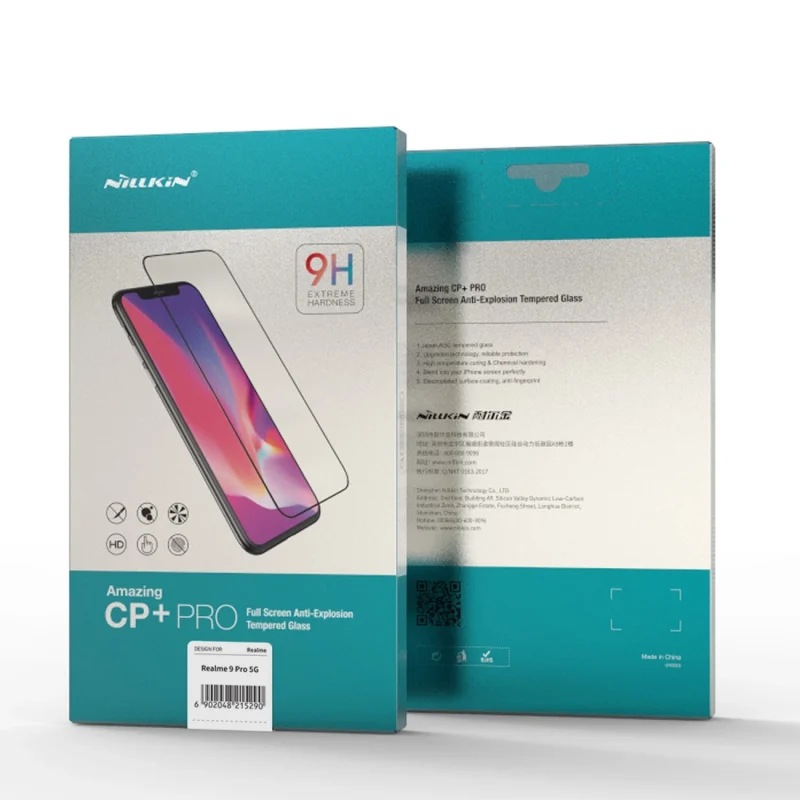 Nillkin CP+PRO ultracienkie szkło hartowane na cały ekran z ramką 0,2 mm 9H Realme 9 Pro czarny - obrazek 5