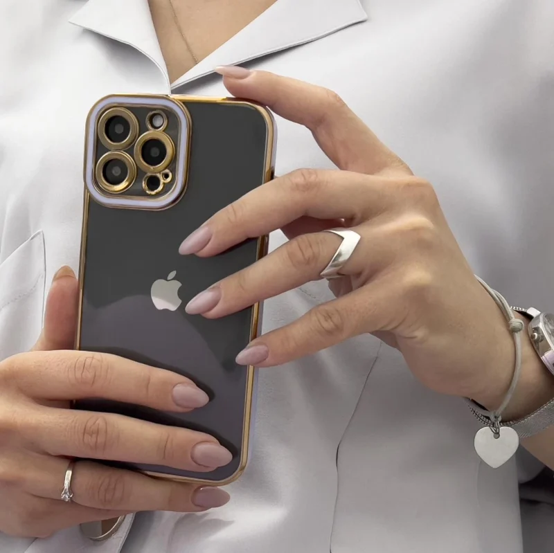 Fashion Case etui do Xiaomi Redmi Note 11 Pro żelowy pokrowiec ze złotą ramką złoty - obrazek 5