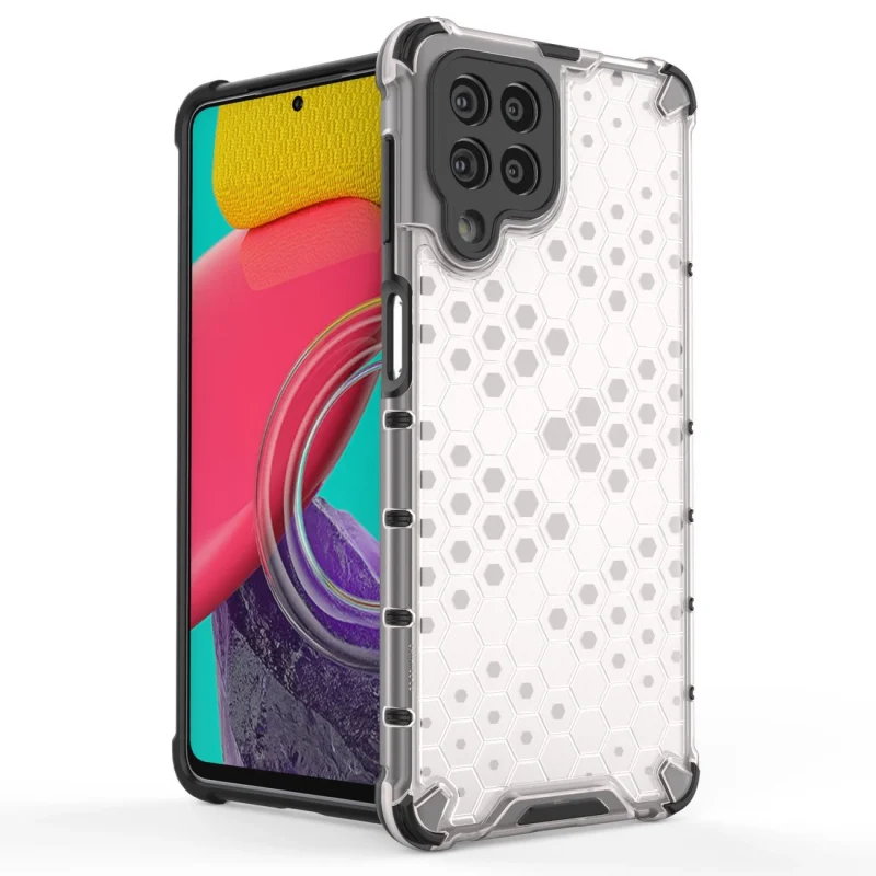 Honeycomb etui pancerny pokrowiec z żelową ramką Samsung Galaxy M53 5G czarny - obrazek 12