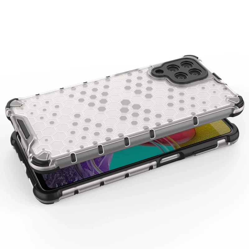 Honeycomb etui pancerny pokrowiec z żelową ramką Samsung Galaxy M53 5G czarny - obrazek 2