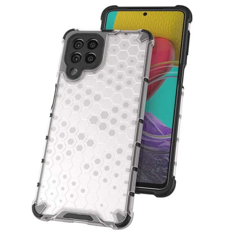 Honeycomb etui pancerny pokrowiec z żelową ramką Samsung Galaxy M53 5G czarny - obrazek 6