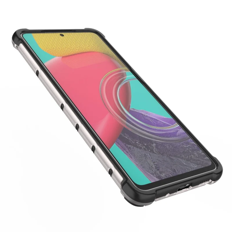 Honeycomb etui pancerny pokrowiec z żelową ramką Samsung Galaxy M53 5G czarny - obrazek 8