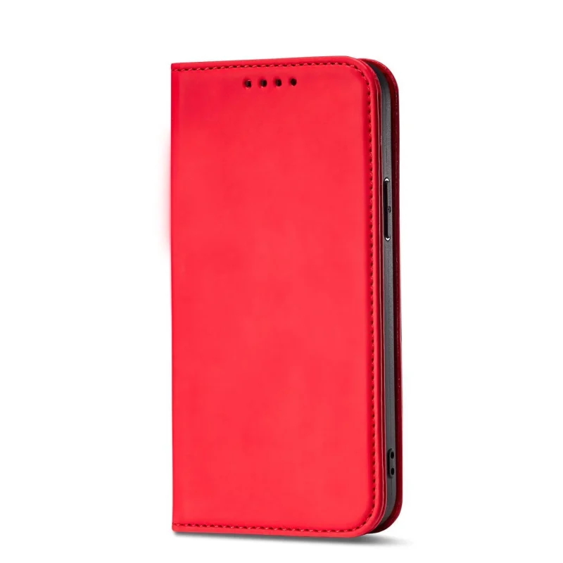 Magnet Card Case etui iPhone 14 Pro pokrowiec z klapką portfel podstawka czerwone - obrazek 6