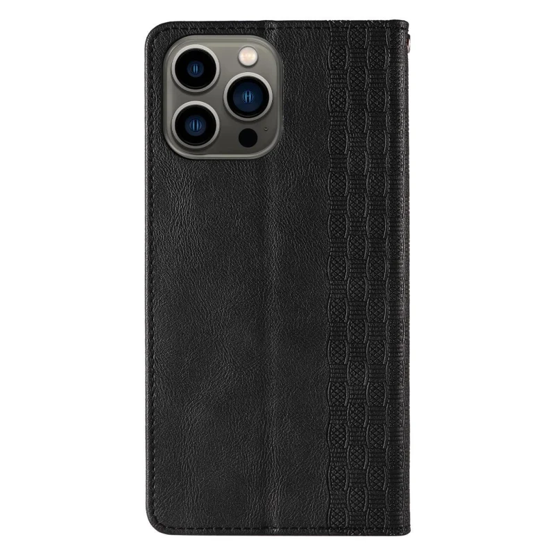 Magnet Strap Case etui iPhone 14 pokrowiec z klapką portfel mini smycz podstawka czarne - obrazek 6