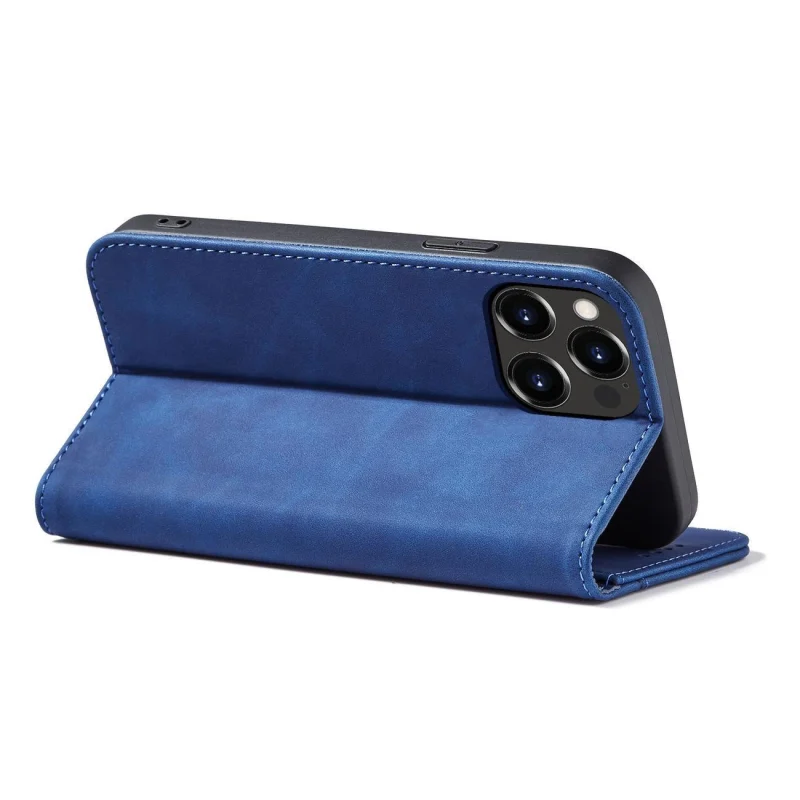 Magnet Fancy Case etui iPhone 14 pokrowiec z klapką portfel podstawka niebieskie - obrazek 5