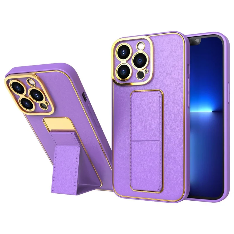 New Kickstand Case etui do iPhone 13 Pro z podstawką fioletowy