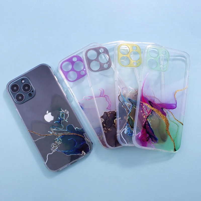 Marble Case etui do iPhone 12 Pro żelowy pokrowiec marmur różowy - obrazek 7