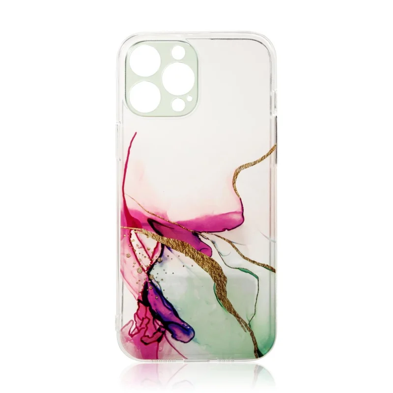 Marble Case etui do iPhone 12 Pro żelowy pokrowiec marmur miętowy