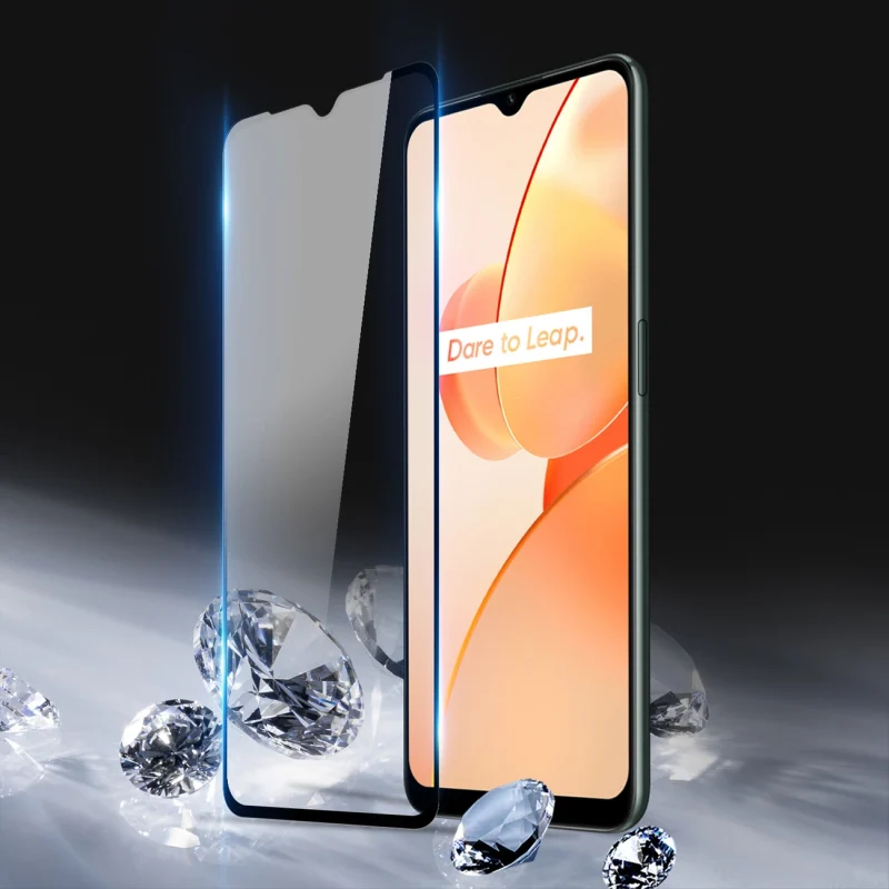 Dux Ducis 9D Tempered Glass wytrzymałe szkło hartowane 9H na cały ekran z ramką Realme C31 czarny (case friendly) - obrazek 5