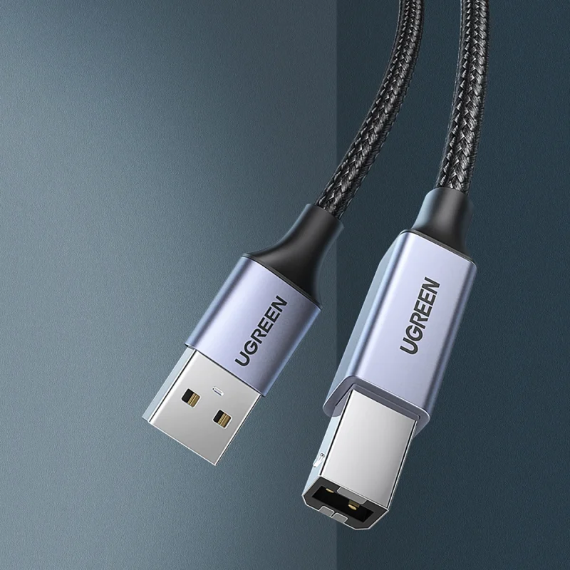 Ugreen kabel USB Typ B do drukarki (męski) - USB 2.0 (męski) 480 Mbps 5 m czarny (US369 90560) - obrazek 6