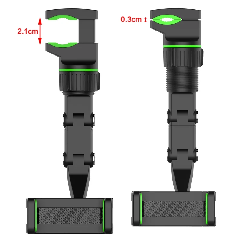 Regulowany uchwyt na lusterko wsteczne samochodu do smartfona zielony - obrazek 16