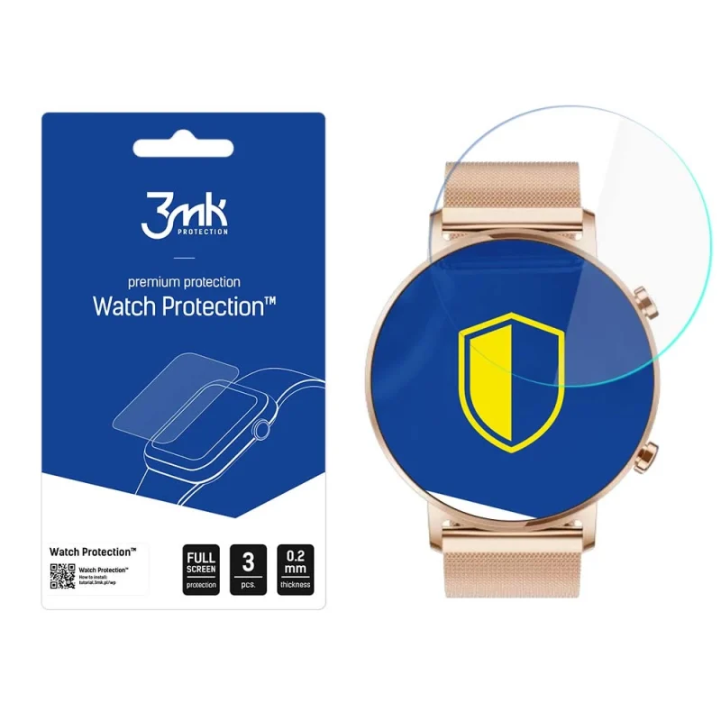 Folia ochronna 3mk Watch Protection™ v. ARC+ na Huawei Watch GT 2 42mm