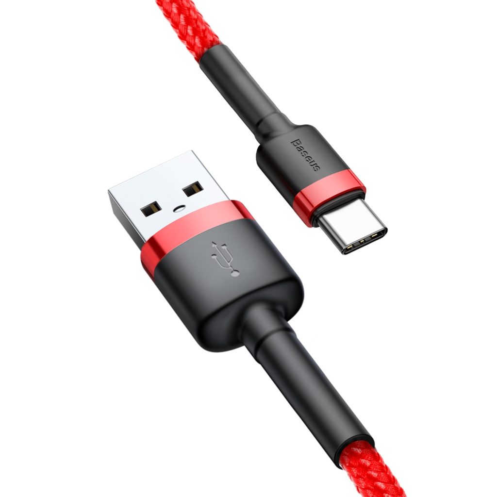 Baseus kabel Cafule USB - USB-C 0,5 m 3A czerwony - obrazek 6