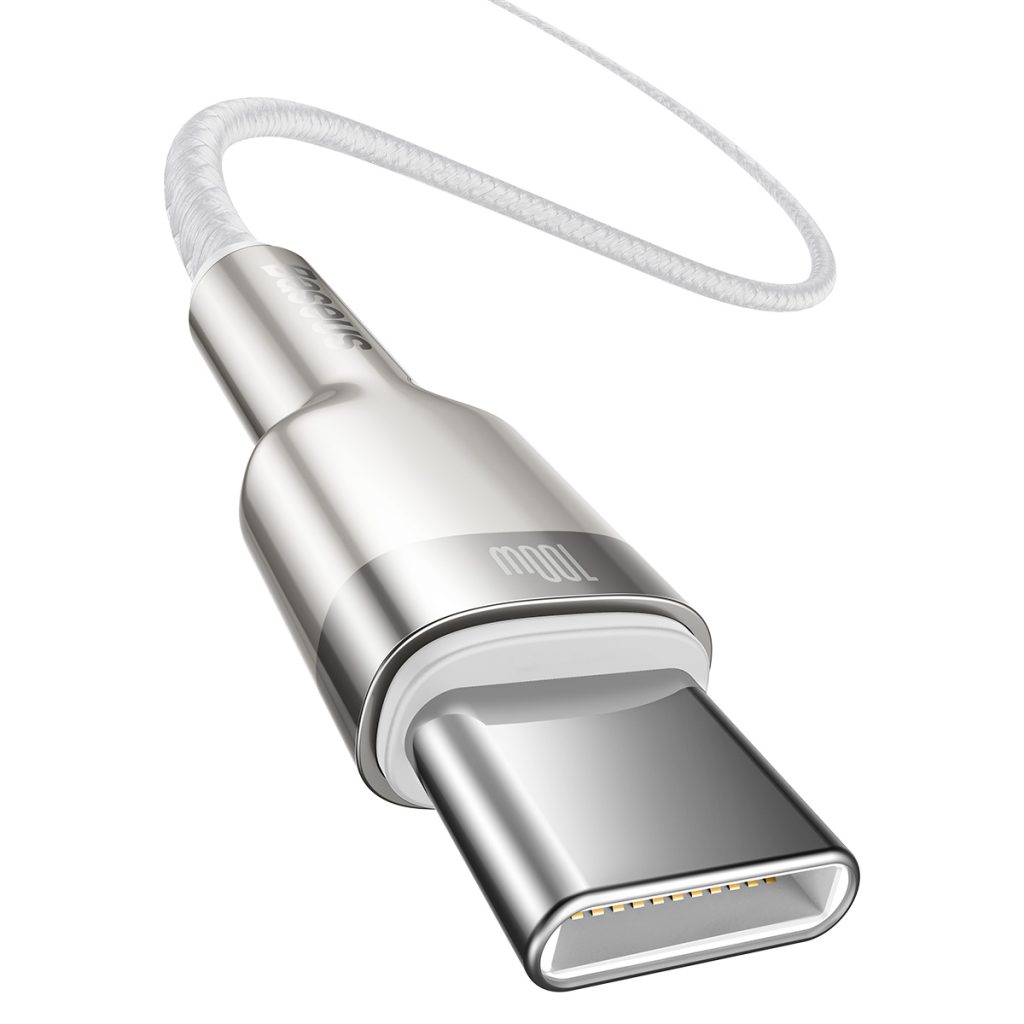 Baseus kabel Cafule Metal PD USB-C - USB-C 1,0 m biały 100W - obrazek 2