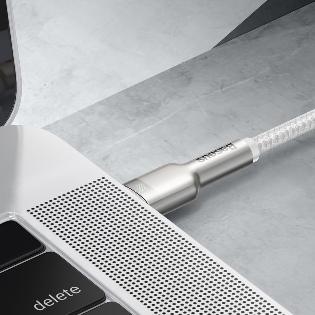 Baseus kabel Cafule Metal PD USB-C - USB-C 1,0 m biały 100W - obrazek 8