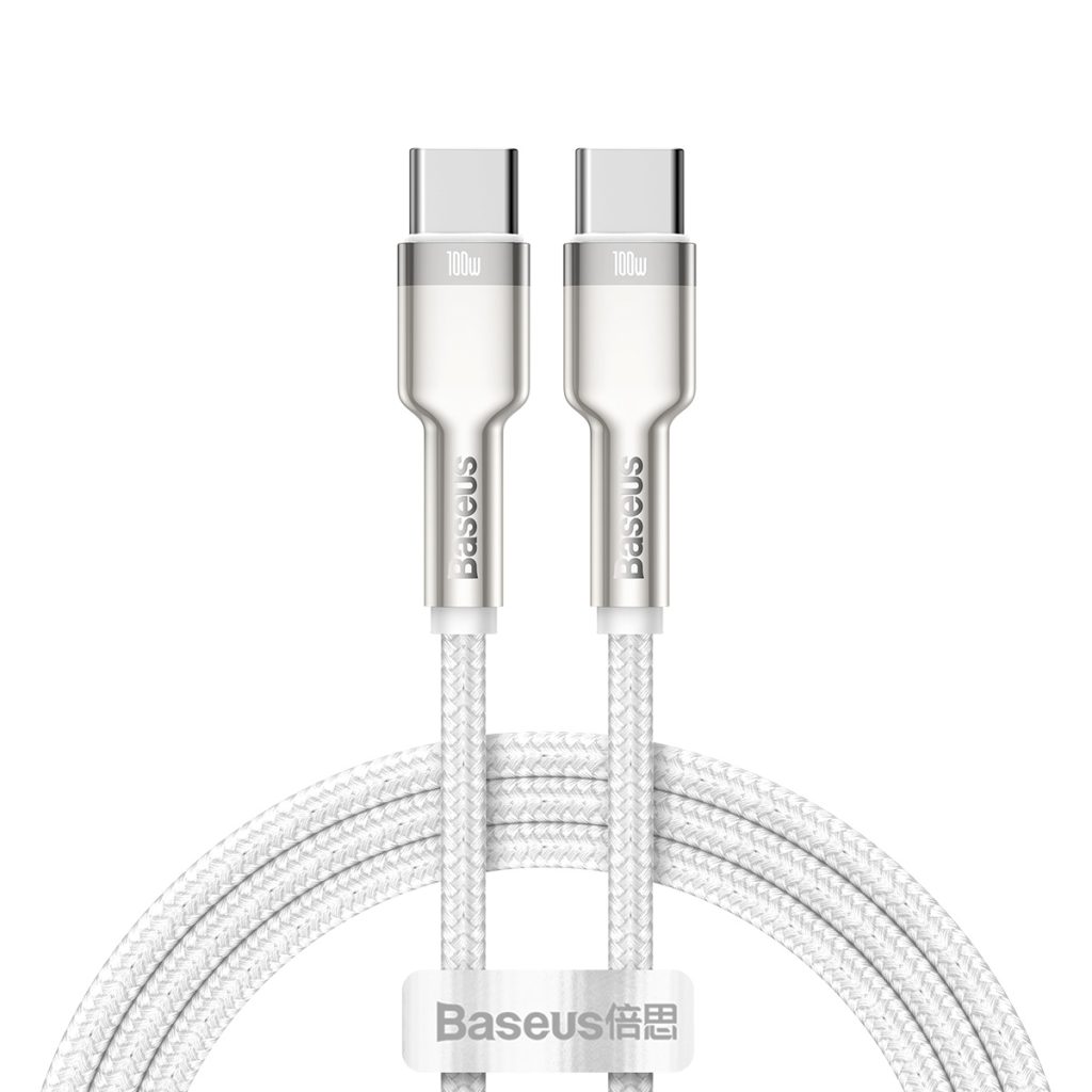 Baseus kabel Cafule Metal PD USB-C - USB-C 1,0 m biały 100W