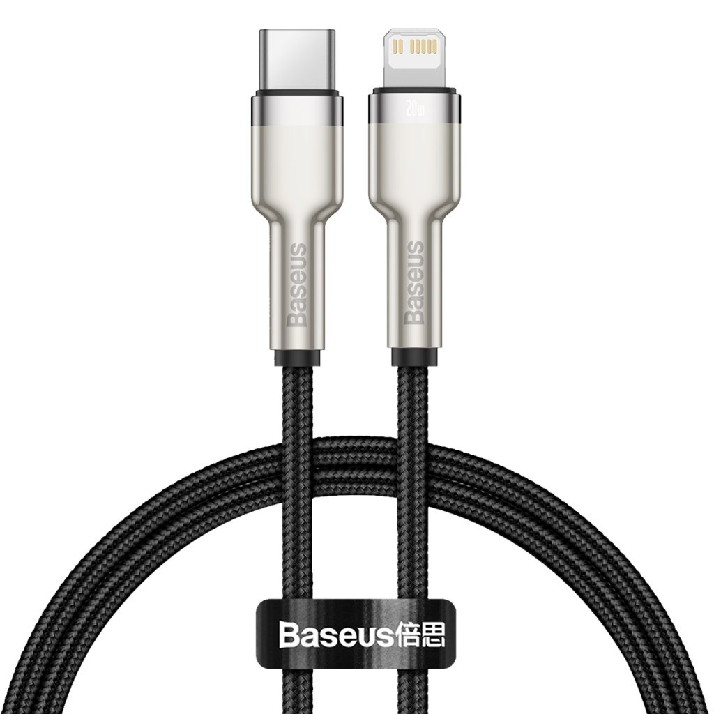 Baseus kabel Cafule Metal PD USB-C - Lightning 0,25 m czarny 20W