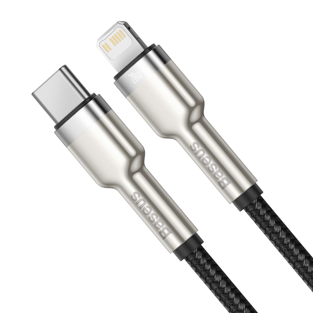 Baseus kabel Cafule Metal PD USB-C - Lightning 0,25 m czarny 20W - obrazek 2